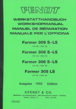 Werkstatthandbuch für Fendt Typ Farmer 300er Serie, Ausgabe 1982
